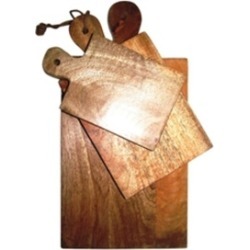 Classic Wooden Cutting Boards, Brown, Set Of 3