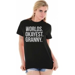 Worlds Okayest Granny Fun Grandma Gift T Shirt Tee