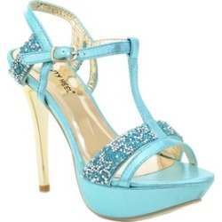 Glitter Rhinestone Evening Platform Sandal Formal Women's Heels