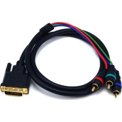 Monoprice 3.25ft DVI-I to 3 RCA Component Video Cable (DVI-I - 3-RCA)