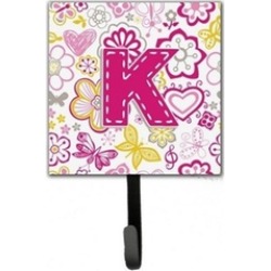 Carolines Treasures CJ2005-KSH4 Letter K Flowers And Butterflies Pink Leash