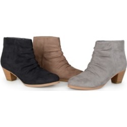 Journee Collection Womens Slouch Faux Suede Ankle Boots