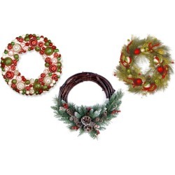 Indoor and Outdoor Winter & Holiday Wreath. Multiple Styles Available.