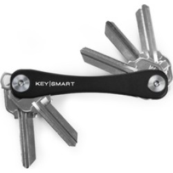 KeySmart KS019R-BLACK Compact Key Organizer, Aluminum, Black