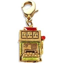 Slot Machine Charm Dangle in Gold
