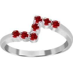 Orchid Jewelry 925 Sterling Silver 0.35 Carat Garnet Ring