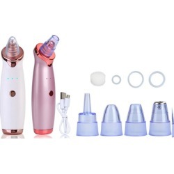 Hot Compress Electric Acne Comedone Extraction Device Blackhead Remover Vacuum in White One Size
