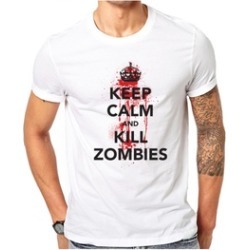 Keep Calm And Kill Zombies Funny T-shirt