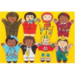 Dexter Educational Toys DEX840M Career 8 Piece Puppet Set - Multicultural