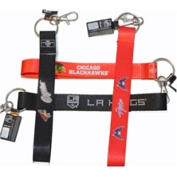 Official Licensed NHL Wristlet Lanyard with Key Ring Lobster Closure