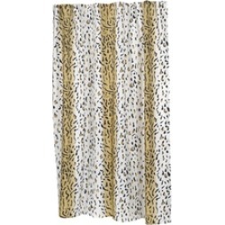 Carnation Home Fashions Extra Long Hailey Fabric Shower Curtain