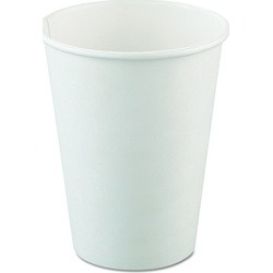 Solo Cups 412WN Single-Sided Poly Paper Hot Cups, 12oz, White, 50/Bag,