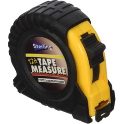 Bulk Buys MT189-72 New Bulk Rubber Tape Measure - Black