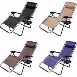 Zero Gravity Folding Recliner Lounge Chair (Set of 2)