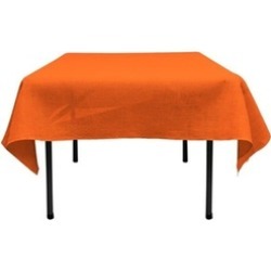 LA Linen TCBurlap52x52-Orange Square Dyed Natural Burlap Tablecloth Orange - 52