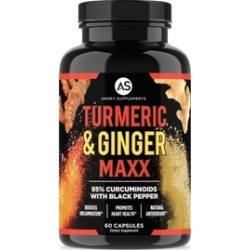 Angry Supplements Turmeric Curcumin with Ginger Maxx Capsules 60ct