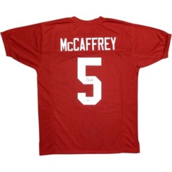 Autographed Christian McCaffrey Stanford Cardinal Red Custom Jersey