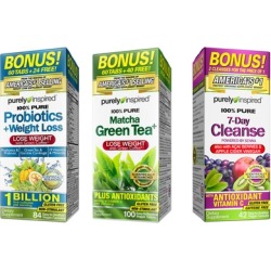 Purely Inspired 7-Day Cleanse, Matcha Green Tea (2 Pack), and Probiotics
