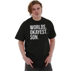Worlds Okayest Son Fun Newborn Toddler Teen T Shirt Tee