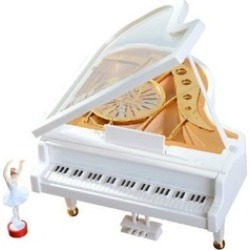 Classical Ballerina Girl Dancing on the Piano Music Box