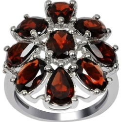 Orchid Jewelry 925 Sterling Silver 7.15 Carat Genuine Garnet Ring