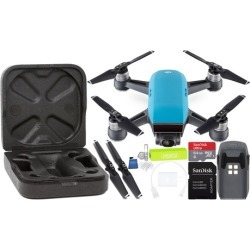 DJI Spark Portable Mini Drone Starters Bundle with Gimbal-Mounted 1080p Full HD Camera