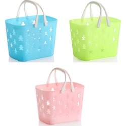 Bath Spa Organizer Baskets Bins Kid Totes With Handle Set Of 3