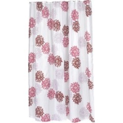 Carnation Home Fashions Extra Long Emma Fabric Shower Curtain