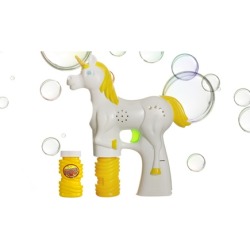 Unicorn Light-up Bubble Gun Blaster with 2 Bubble Solution