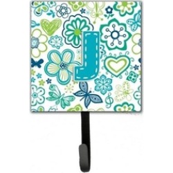 Carolines Treasures CJ2006-JSH4 Letter J Flowers And Butterflies Teal Blue Leash