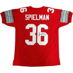Autographed Chris Spielman Ohio State Buckeyes Red Custom Jersey