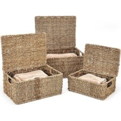 Trademark Innovations Rectangular Seagrass Baskets