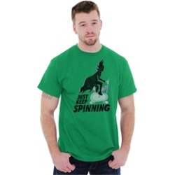 Just Keep Spinning Funny Maleficent Cool Gym Exercise T Shirt Tee
