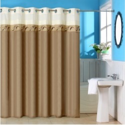 Lavish Home Abilene Embroidered Shower Curtain with Grommets