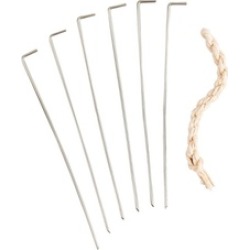 No Sew 23000 Stainless Steel Turkey Lacer Kit, Silver/White