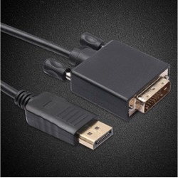 1.8m Black Superspeed Displayport to DVI 24 Pin Male to Male Extension Cable