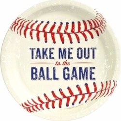 Buyseasons 263813 Baseball Time Dinner Plates - Size 16