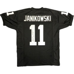 Autographed Sebastian Janikowski Oakland Raiders Black Custom Jersey