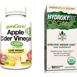 Hydroxycut Organic and PureGenix Apple Cider Vinegar Supplements