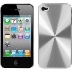 Insten Silver Cosmo Back Case For iPhone 4 4S
