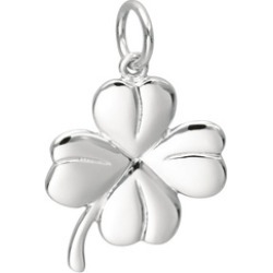 Silver on the Rocks Four Leaf Clover Charm- Sterling Silver Jewelry