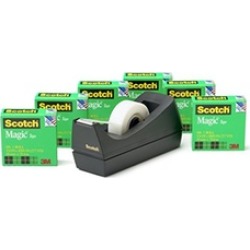 3M 810K6C38 Magic Tape Value Pack with Dispenser Six Pack