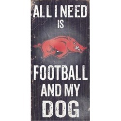 Fan Creations C0640 University Of Arkansas Football And My Dog Sign