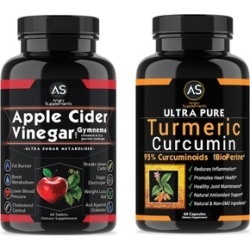 Supplement apple cider vinegar and turmeric curcumin cover: 2 packs