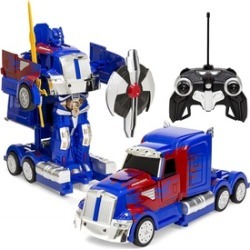 MZ Transforming RC Semi-Truck RC Toy w/ Dance Mod Music Sword Shield