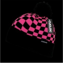 Decky K019-HPKBLK Changbai Checker Beanie - Hot Pink & Black