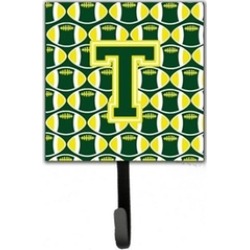 Carolines Treasures CJ1075-TSH4 Letter T Football Green & Yellow Leash or Key Ho