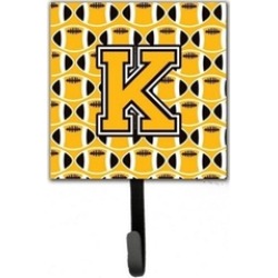 Carolines Treasures CJ1080-KSH4 Letter K Football Black Old Gold & White Leash