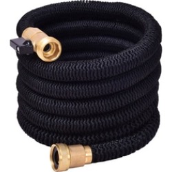 Costway 25FT Expanding Flexible Water Hose Pipe Home Garden Hose Watering Black