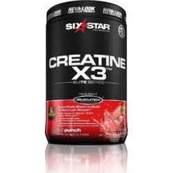 Six Star Pro Nutrition Creatine X3 Powder, Fruit Punch, 2.52 Pounds